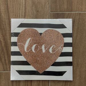 Glitter Heart Wall Art Decor